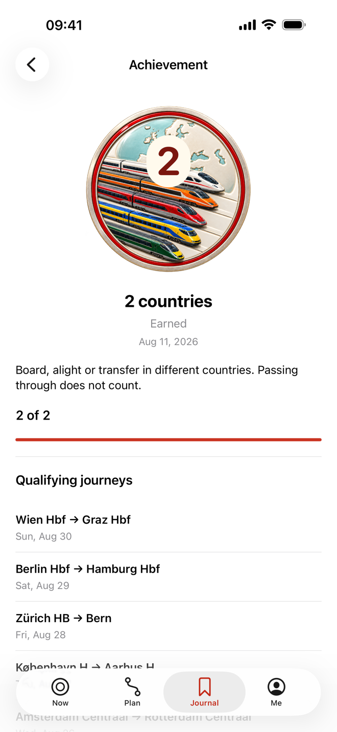Coleccionar logros · Achievements · Interfaz real · Inglés · Viaje de demostración